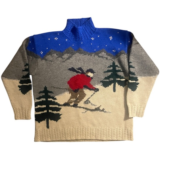 Ralph Lauren Hand Knit Skier Sweater NWT Small 100% Wool Ski Lodge Winter Cabin - Picture 9 of 9